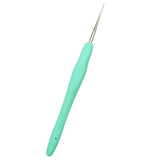Maxbell 2 Pieces Plastic Grip Handle Metal Crochet Hook for Hand Sewing