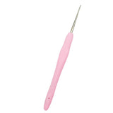 Maxbell 2pcs Soft Grip Handle Iron Metal Crochet Hook for Sewing Crafts 1.0mm 1.5mm