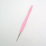 Maxbell 2 Pieces Plastic Grip Handle Metal Crochet Hook for Hand Sewing