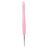Maxbell 2 Pieces Plastic Grip Handle Metal Crochet Hook for Hand Sewing