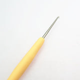 Maxbell 2pcs Soft Grip Handle Iron Metal Crochet Hook for Sewing Crafts 1.0mm 1.5mm