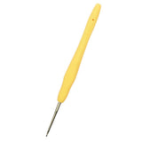 Maxbell 2pcs Soft Grip Handle Iron Metal Crochet Hook for Sewing Crafts 1.0mm 1.5mm