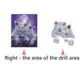 Maxbell 5D Diamond Embroidery Painting Animal Tiger & Flower Cross Stitch Art Kit