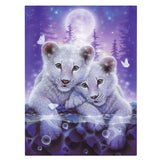 Maxbell 5D Diamond Embroidery Painting Animal Tiger & Flower Cross Stitch Art Kit