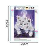 Maxbell 5D Diamond Embroidery Painting Animal Tiger & Flower Cross Stitch Art Kit