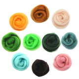 Maxbell 10g Wool Top Roving Felting Wool Spinning Felting Fiber Orange - Aladdin Shoppers