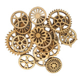 Maxbell 100 Pieces Novelty Wooden Shapes Craft DIY Embellishments Decor Artware Gift