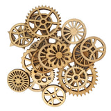 Maxbell 100 Pieces Novelty Wooden Shapes Craft DIY Embellishments Decor Artware Gift