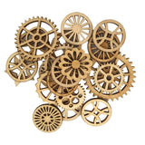 Maxbell 100 Pieces Novelty Wooden Shapes Craft DIY Embellishments Decor Artware Gift