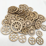 Maxbell 100 Pieces Novelty Wooden Shapes Craft DIY Embellishments Decor Artware Gift
