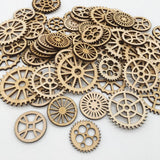 Maxbell 100 Pieces Novelty Wooden Shapes Craft DIY Embellishments Decor Artware Gift