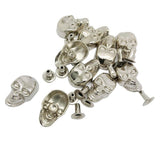 Maxbell 10 Sets Skull Studs Rivets Punk Rock DIY Spikes Shoes Bags Decor Silver - Aladdin Shoppers