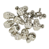 Maxbell 10 Sets Skull Studs Rivets Punk Rock DIY Spikes Shoes Bags Decor Silver - Aladdin Shoppers
