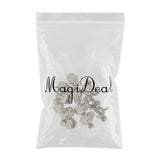 Maxbell 10 Sets Skull Studs Rivets Punk Rock DIY Spikes Shoes Bags Decor Silver - Aladdin Shoppers
