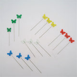 Maxbell Green Wrist Magnetic Pin Holder + 100 Pieces Butterfly Shape Dressmaker Pins