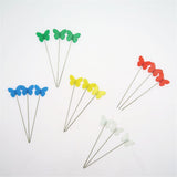 Maxbell Green Wrist Magnetic Pin Holder + 100 Pieces Butterfly Shape Dressmaker Pins