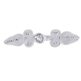 Maxbell 10 Pairs Chinese Frog Closure Buttons Knot Sewing Fasteners Silver - Aladdin Shoppers