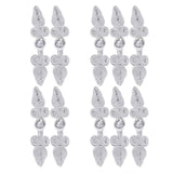 Maxbell 10 Pairs Chinese Frog Closure Buttons Knot Sewing Fasteners Silver - Aladdin Shoppers