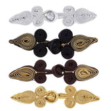 Maxbell 10 Pairs Chinese Frog Closure Buttons Knot Sewing Fasteners Silver - Aladdin Shoppers
