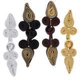 Maxbell 10 Pairs Chinese Frog Closure Buttons Knot Sewing Fasteners Silver - Aladdin Shoppers