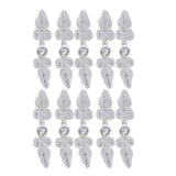 Maxbell 10 Pairs Chinese Frog Closure Buttons Knot Sewing Fasteners Silver - Aladdin Shoppers