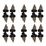 Maxbell 10 Pairs Chinese Frog Closure Buttons Knot Sewing Fasteners Black and Gold - Aladdin Shoppers