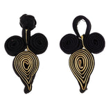 Maxbell 10 Pairs Chinese Frog Closure Buttons Knot Sewing Fasteners Black and Gold - Aladdin Shoppers