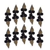 Maxbell 10 Pairs Chinese Frog Closure Buttons Knot Sewing Fasteners Black and Gold - Aladdin Shoppers