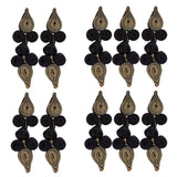 Maxbell 10 Pairs Chinese Frog Closure Buttons Knot Sewing Fasteners Black and Gold - Aladdin Shoppers