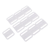 Maxbell 20x Plastic Bra Closure Sewing Clips Back Strap Holder Accessory White+Clear