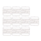 Maxbell 20x Plastic Bra Closure Sewing Clips Back Strap Holder Accessory White+Clear