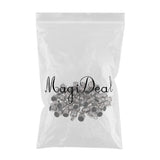 Maxbell 50pcs End Cap Bead Stopper Fit 8mm Leather Cord Jewelry Findings Grey Black - Aladdin Shoppers