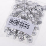 Maxbell 50pcs End Cap Bead Stopper Fit 8mm Leather Cord Jewelry Findings Sliver - Aladdin Shoppers