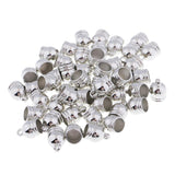 Maxbell 50pcs End Cap Bead Stopper Fit 8mm Leather Cord Jewelry Findings Sliver - Aladdin Shoppers