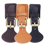 2 Sets Sew on Leather Snap Buckles Sewing Fasteners DIY Bag Making Brown
