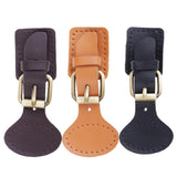 2 Sets Sew on Leather Snap Buckles Sewing Fasteners DIY Bag Making Brown