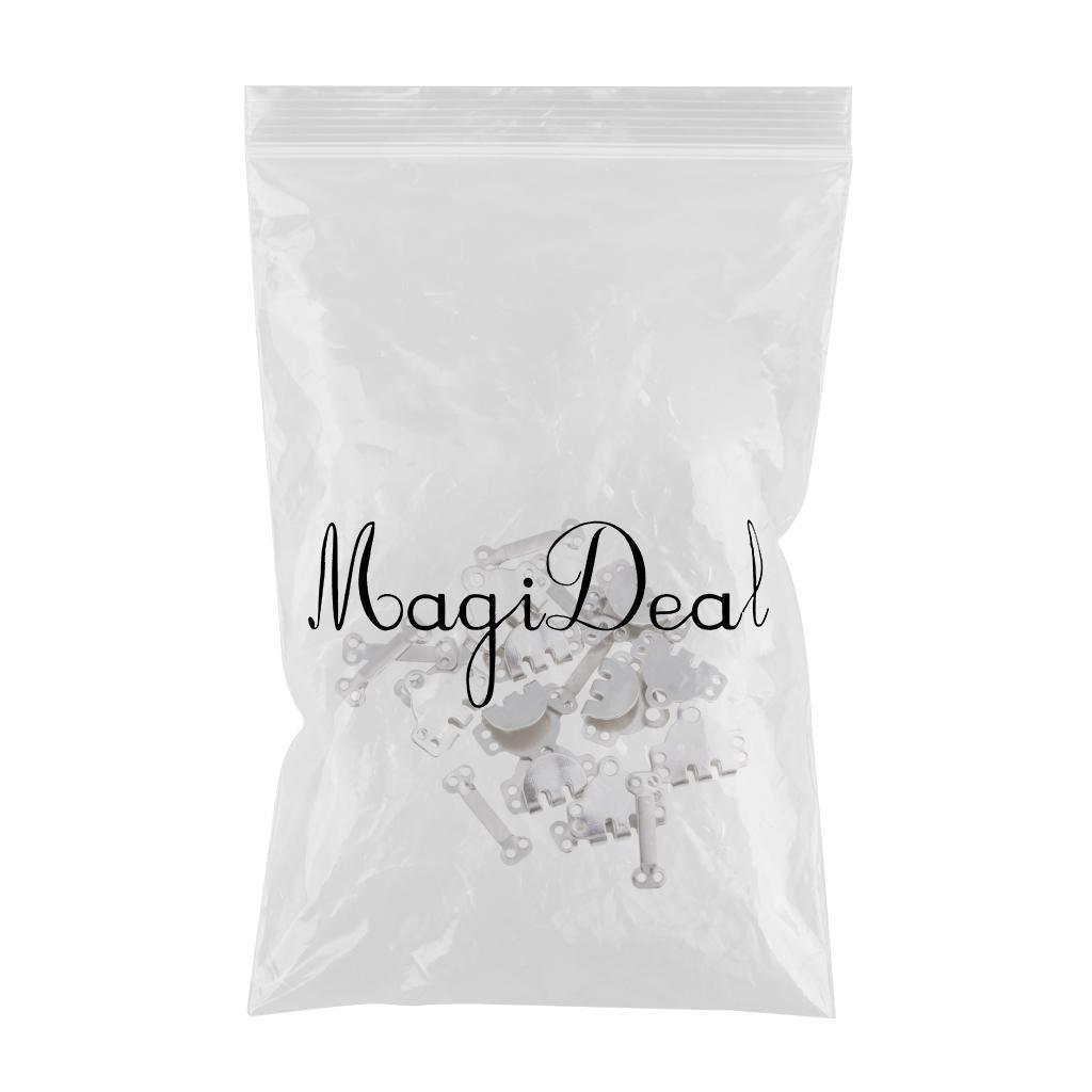 Maxbell Maxbell 10 Sets Sewing Hooks and Eye Closures for Trousers and Skirt Silver