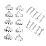 Maxbell 10 Sets Sewing Hooks and Eye Closures for Trousers and Skirt Silver - Aladdin Shoppers