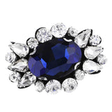 Maxbell Eye Shape Beads Rhinestone Applique Sew on Patch Clothes Accessories Blue - Aladdin Shoppers