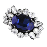 Maxbell Eye Shape Beads Rhinestone Applique Sew on Patch Clothes Accessories Blue - Aladdin Shoppers