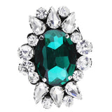 Maxbell Eye Shape Beads Rhinestone Applique Sew on Patch Clothes Accessories Green - Aladdin Shoppers