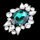 Maxbell Eye Shape Beads Rhinestone Applique Sew on Patch Clothes Accessories Green - Aladdin Shoppers