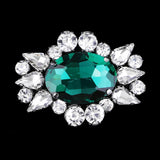 Maxbell Eye Shape Beads Rhinestone Applique Sew on Patch Clothes Accessories Green - Aladdin Shoppers
