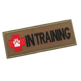 Maxbell Dog In Training Morale Embroidered Hook Loop Patch Sew on Fastener Tan - Aladdin Shoppers