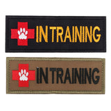 Maxbell Dog In Training Morale Embroidered Hook Loop Patch Sew on Fastener Tan - Aladdin Shoppers
