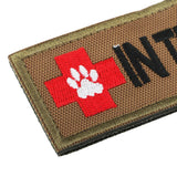 Maxbell Dog In Training Morale Embroidered Hook Loop Patch Sew on Fastener Tan - Aladdin Shoppers