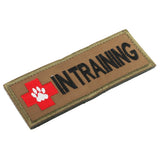 Maxbell Dog In Training Morale Embroidered Hook Loop Patch Sew on Fastener Tan - Aladdin Shoppers