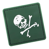 Maxbell 3D Skull Tactical Army Morale PVC Rubber Patch Fastener Green - Aladdin Shoppers