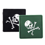 Maxbell 3D Skull Tactical Army Morale PVC Rubber Patch Fastener Green - Aladdin Shoppers