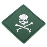 Maxbell 3D Skull Tactical Army Morale PVC Rubber Patch Fastener Green - Aladdin Shoppers